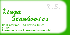 kinga stankovics business card